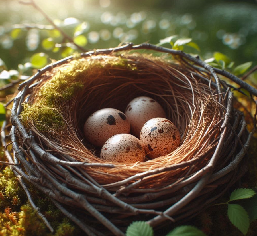 Eier im Nest