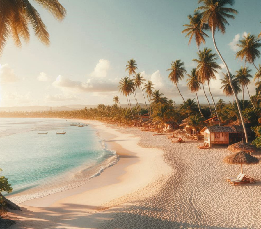 Strand mit Palmen